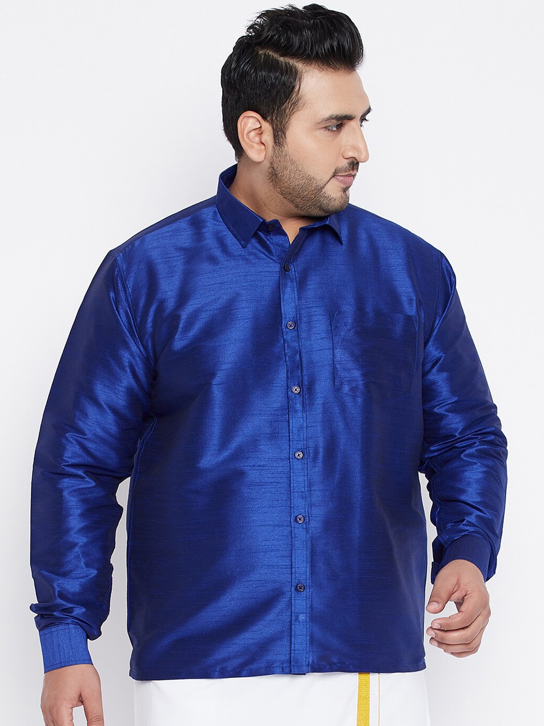 

VASTRAMAY PLUS Men Blue Opaque Casual Shirt