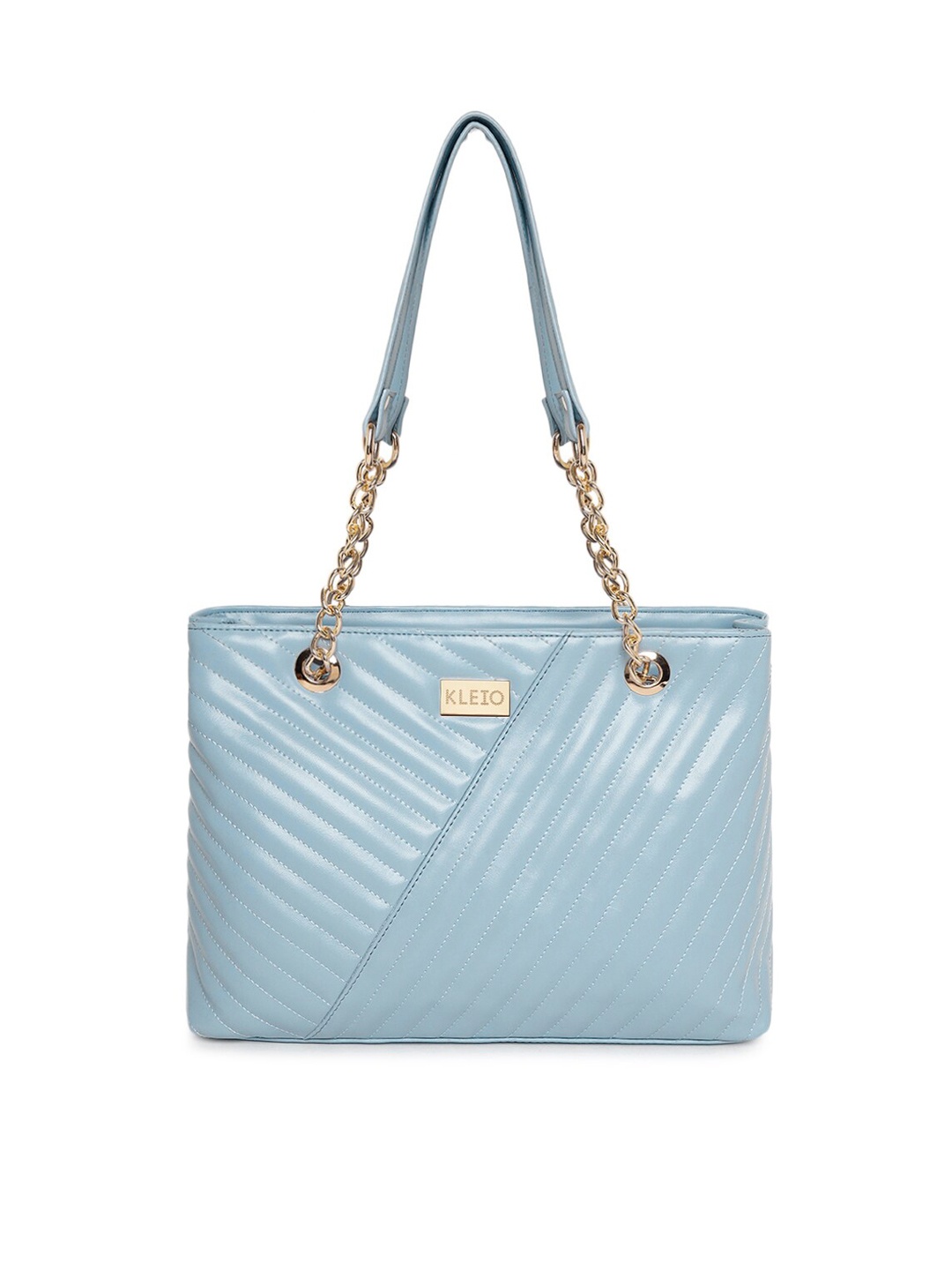 

KLEIO Women Textured Structured Shoulder Bag, Turquoise blue