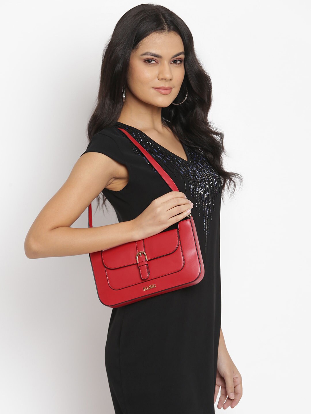 

KLEIO Women Structured Shoulder Bag, Red