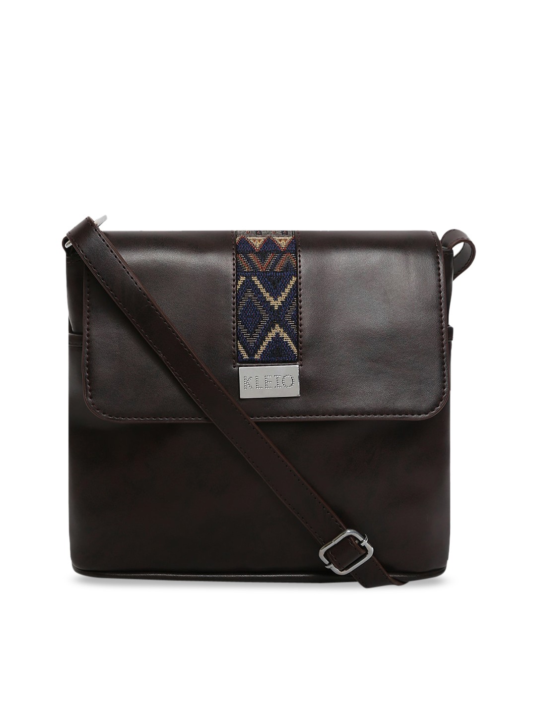 

KLEIO Structured Sling Bag, Brown