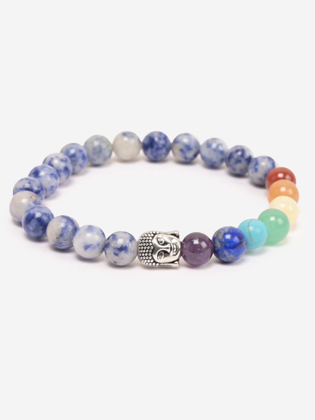 

BuckleUp Unisex Multicolored 7 Chakra Bracelet, Multi