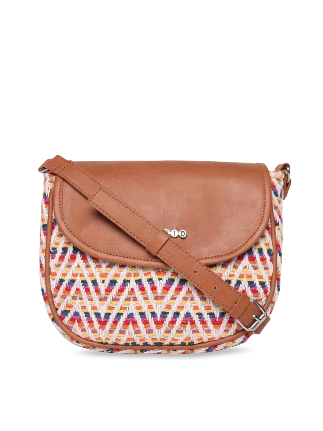 

ASTRID Multicoloured Geometric Structured Sling Bag, Multi