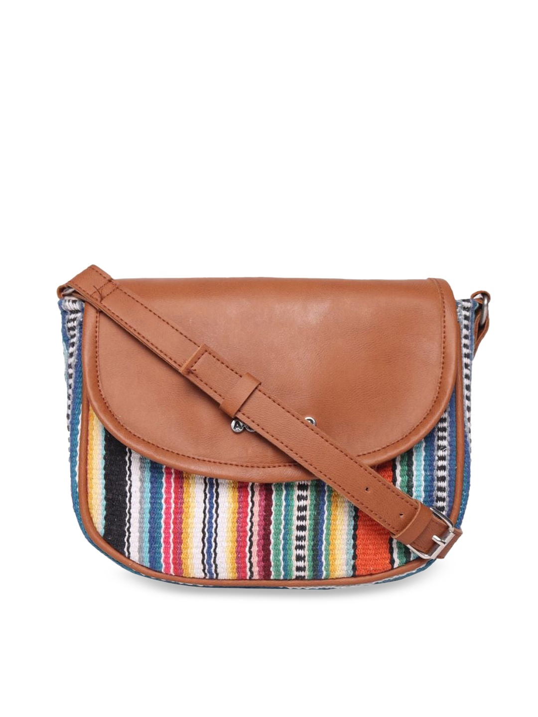 

ASTRID Multicoloured Printed Structured Sling Bag, Multi