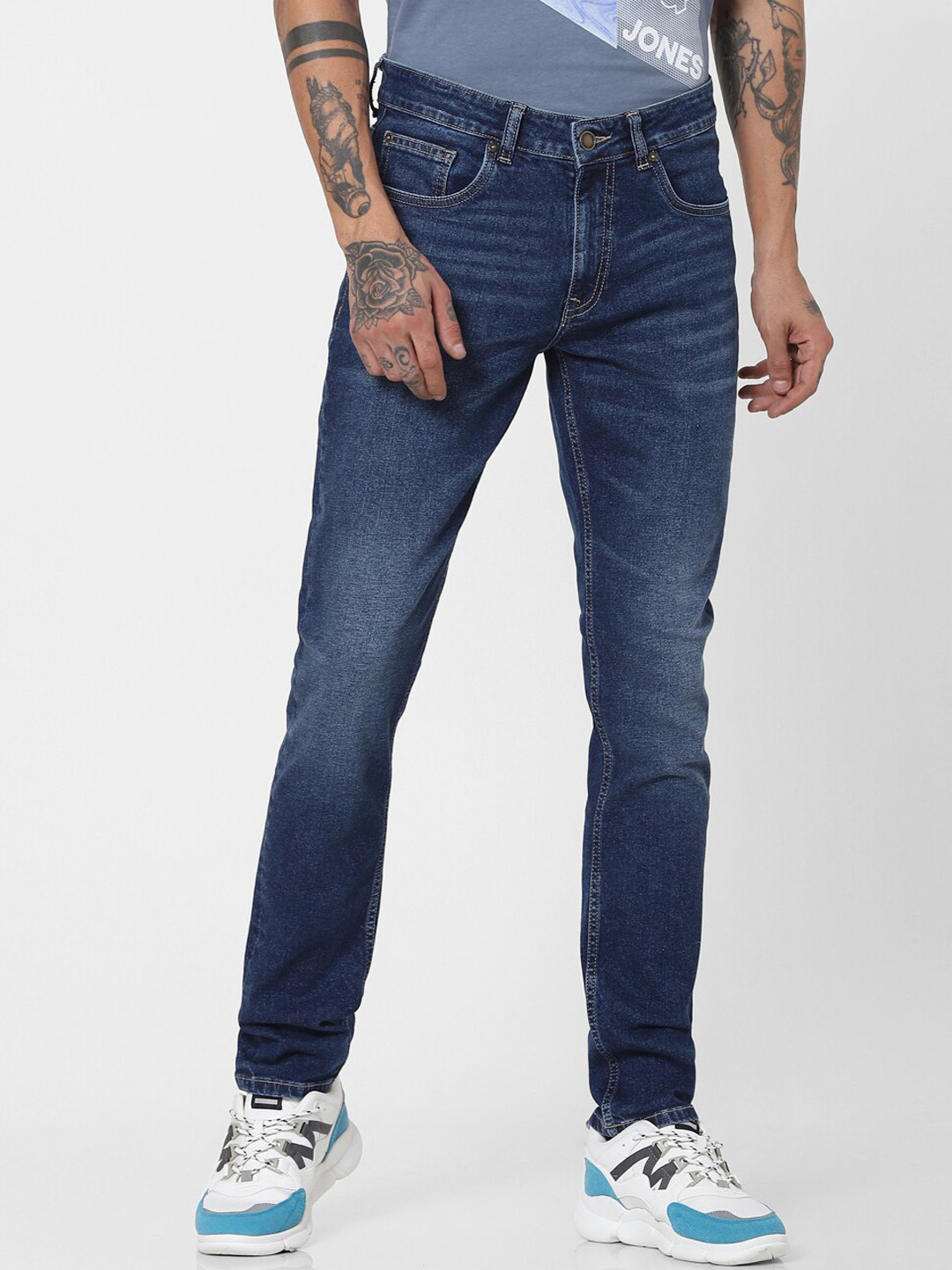 

Jack & Jones Men Blue Skinny Fit Low-Rise Light Fade Jeans