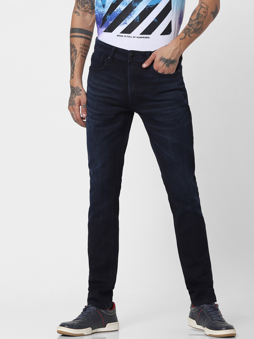 

Jack & Jones Men Blue Slim Fit Low-Rise Jeans