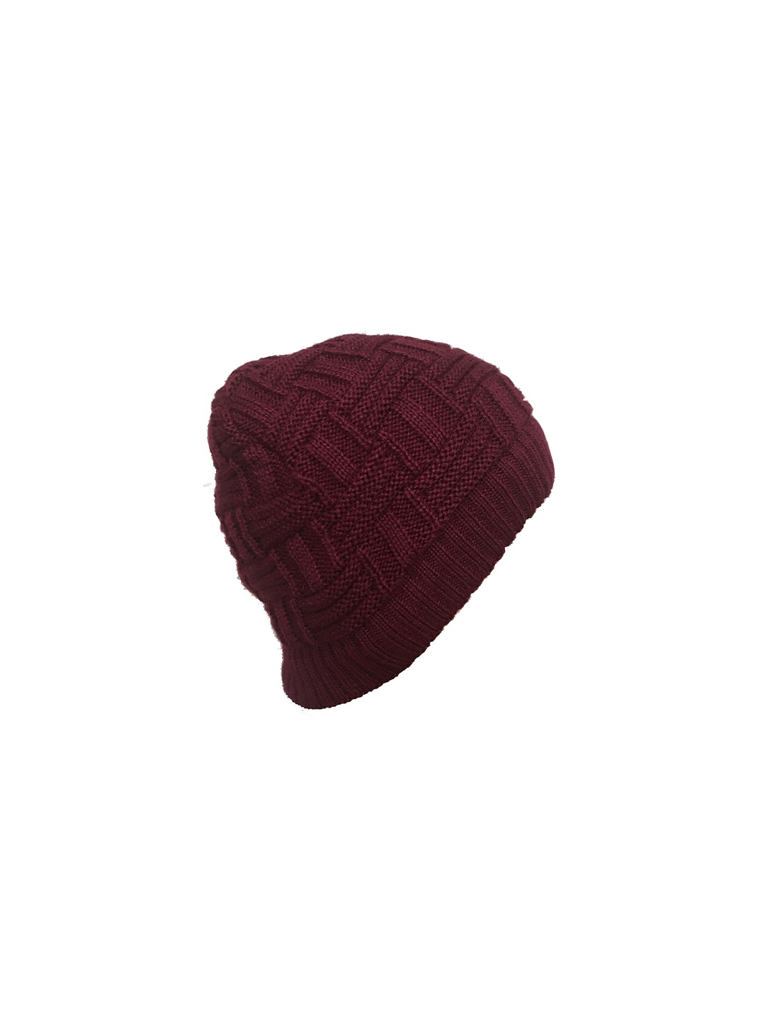 

Gajraj Unisex Maroon Beanie Woolen Skull Cap