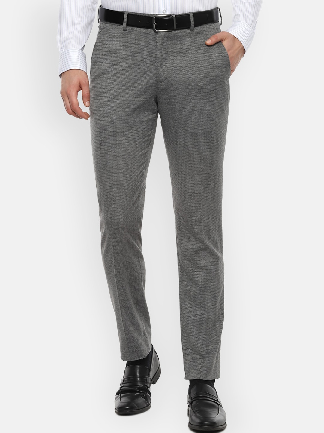 

Louis Philippe Men Grey Slim Fit Formal Trousers