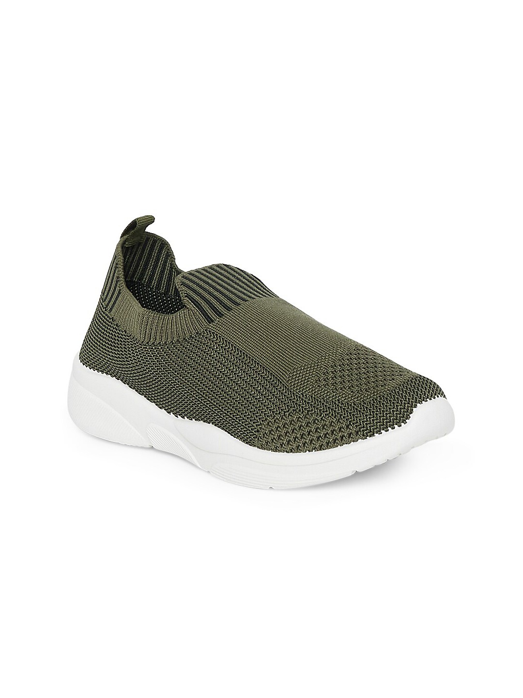 

Pantaloons Junior Boys Olive Green Textile Running Non-Marking Shoes