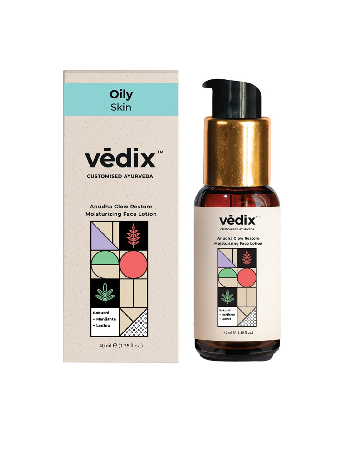

VEDIX Customized Ayurvedic Anudha Glow Restore Moisturizing Face Lotion, Off white