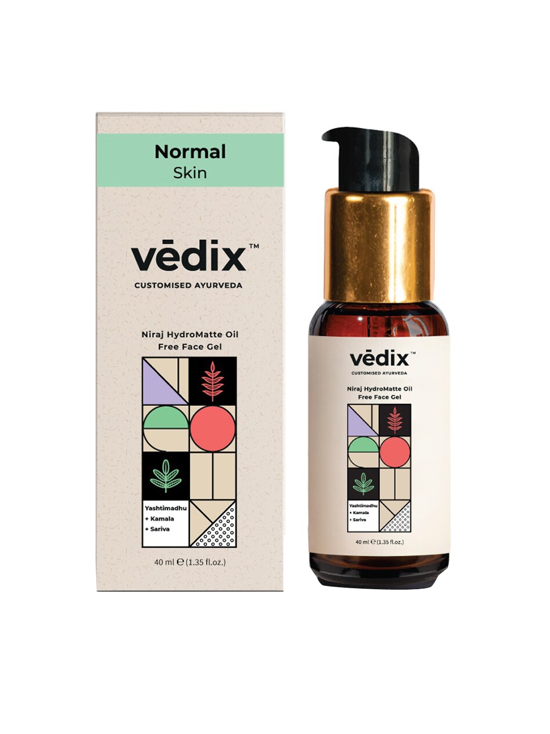 

VEDIX Customized Ayurvedic Niraj HydroMatte Oil Free Face Gel - Normal Skin, Transparent