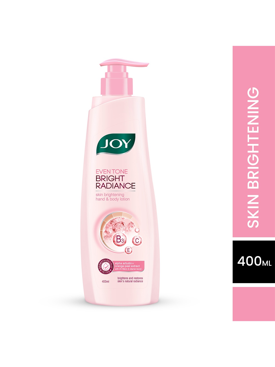 

JOY Even Tone Bright Radiance Sunscreen Body Lotion with Alpha Arbutin - 400ml, Pink