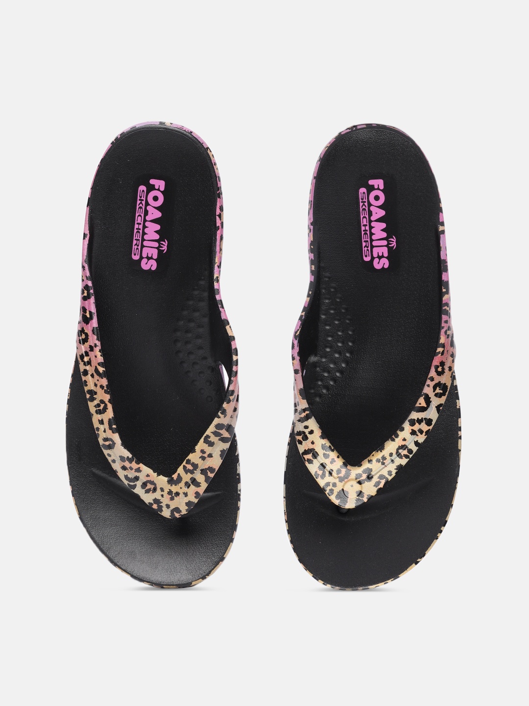 

Skechers Women Multicoloured Printed Rubber Thong Flip-Flops, Multi
