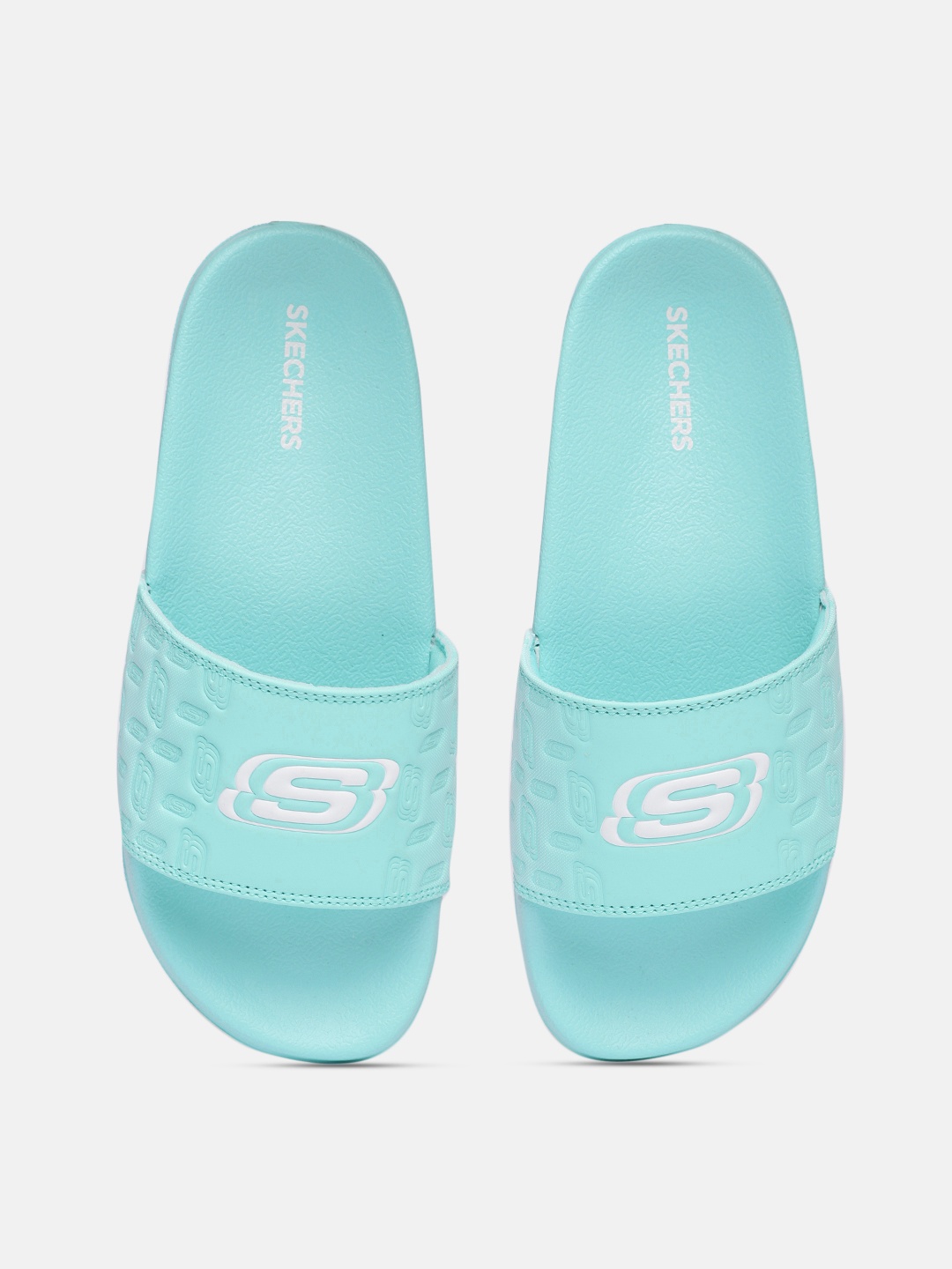 

Skechers Women Turquoise Blue Printed SIDE LINES 2 Sliders