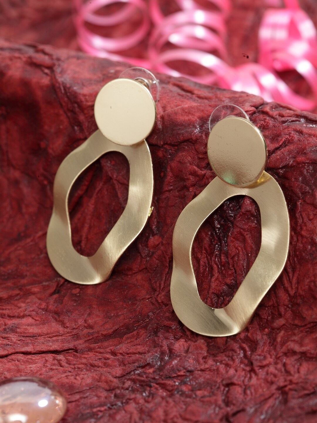 

DIVA WALK Gold-Plated Handcrafted Contemporary Drop Earrings