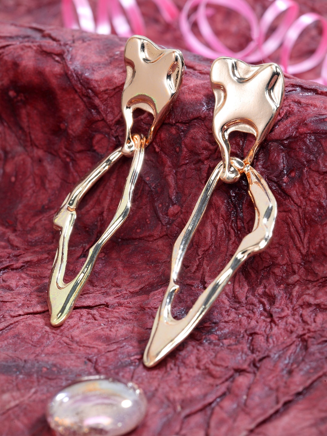 

DIVA WALK Gold-Plated Handcrafted Contemporary Drop Earrings