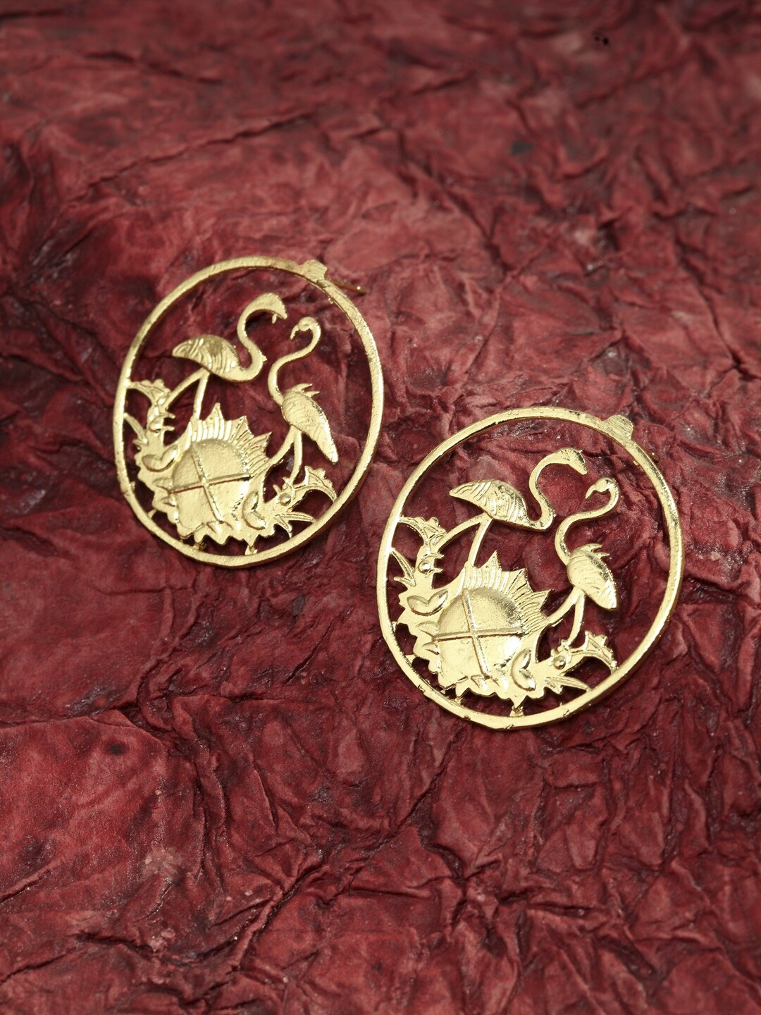 

DIVA WALK Gold-Plated Handcrafted Quirky Drop Earrings