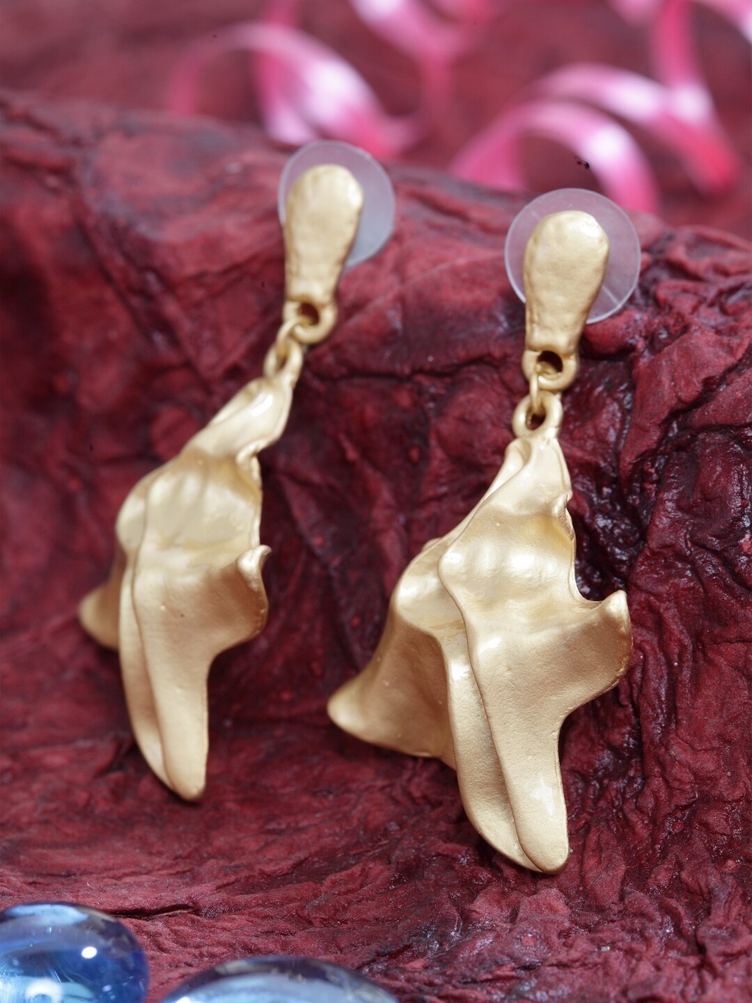 

DIVA WALK Gold-Plated Handcrafted Quirky Drop Earrings
