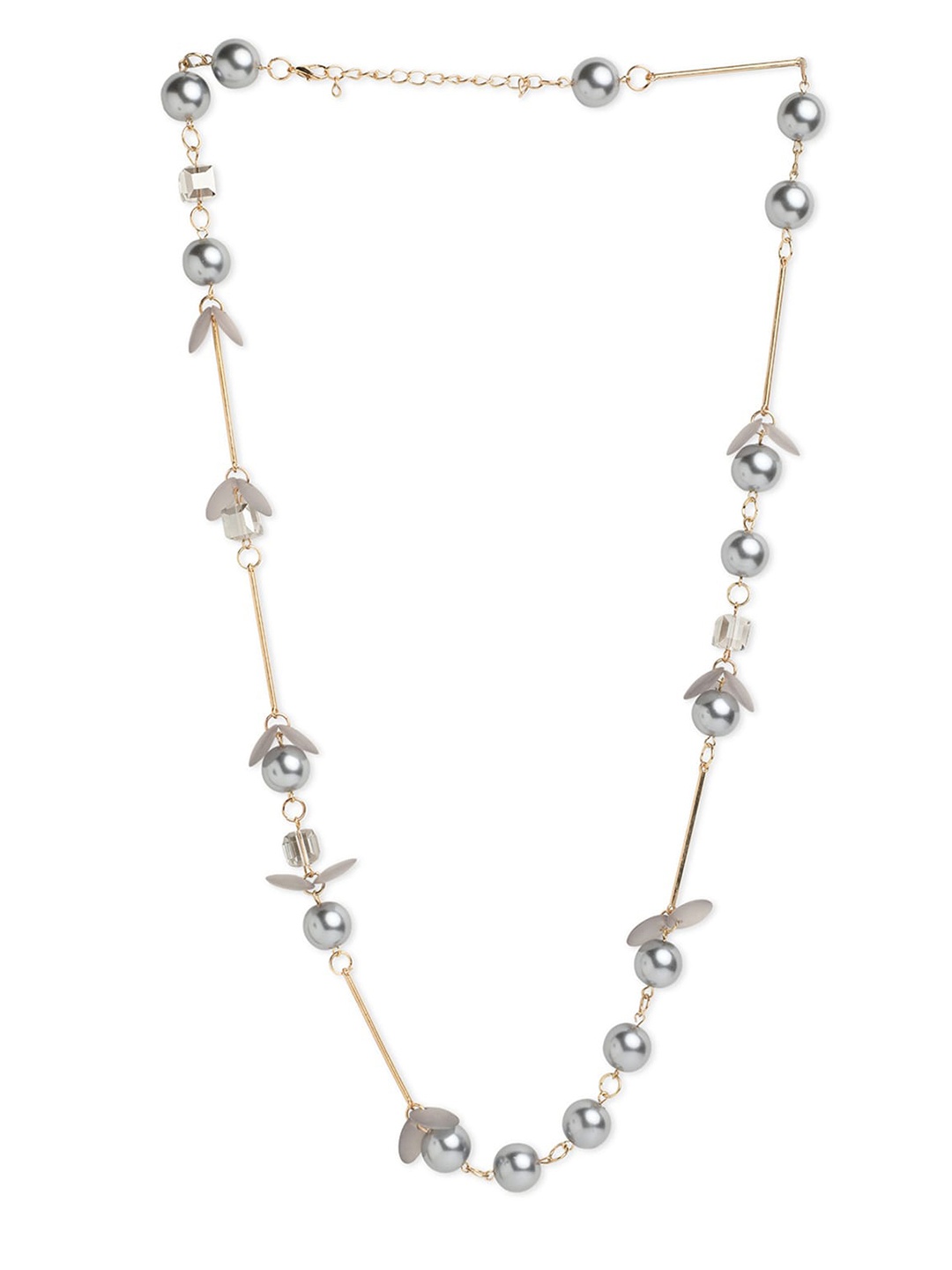 

Blisscovered Women Grey & Gold-Toned Gold-Plated Necklace