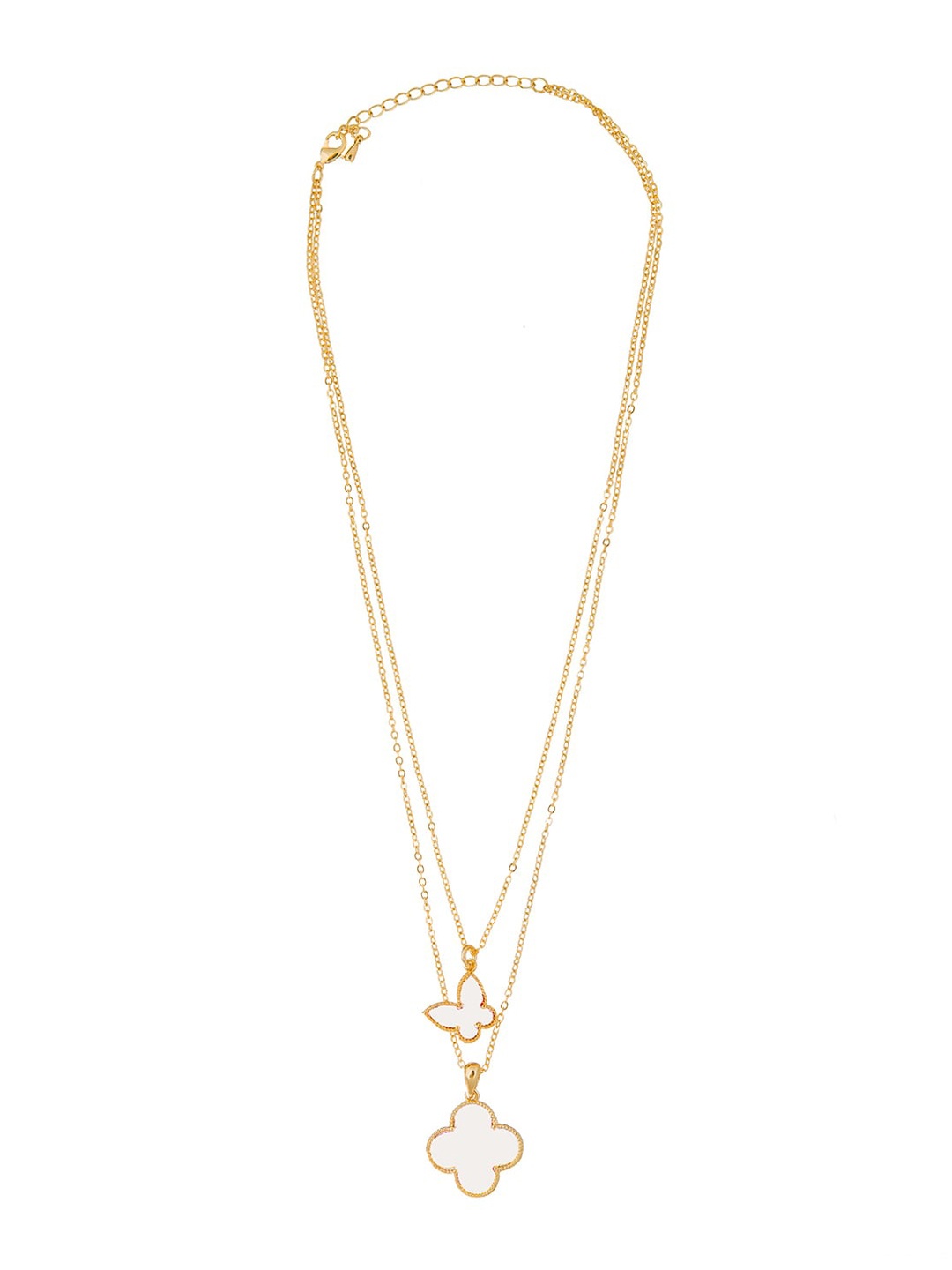 

Moon Dust Women Gold Plated Designer Layered Pendant Necklace