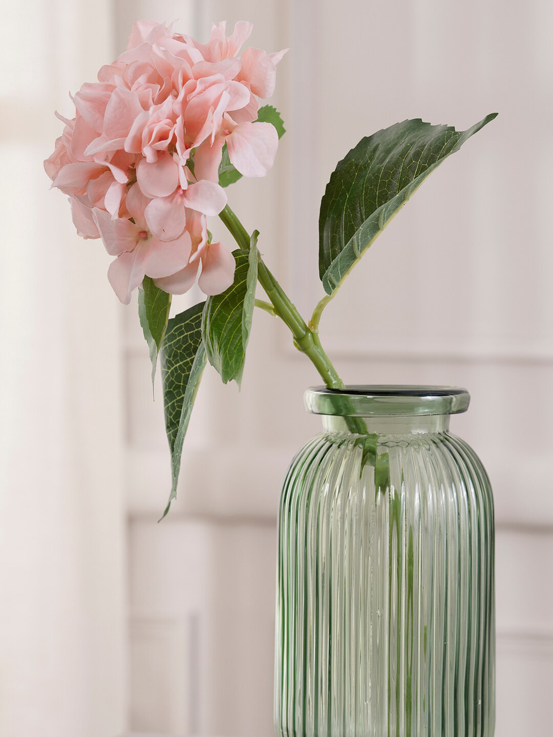 

Pure Home and Living Peach-Toned & Green Artificial Hydrangea Flower
