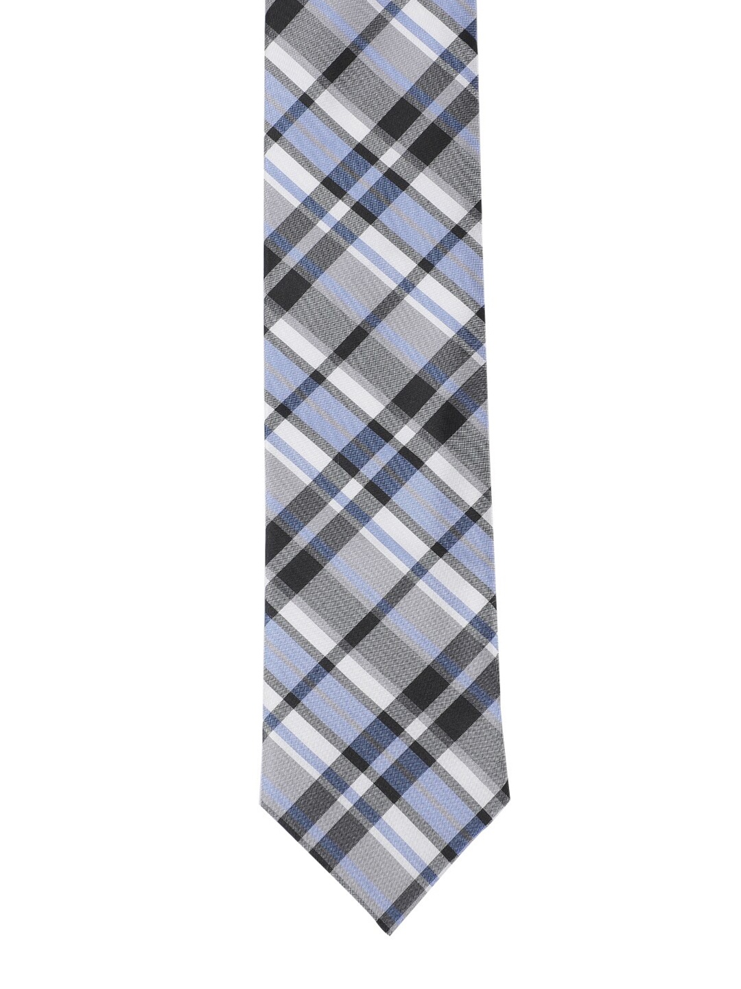 

Alvaro Castagnino Men Blue & Grey Checked Tie