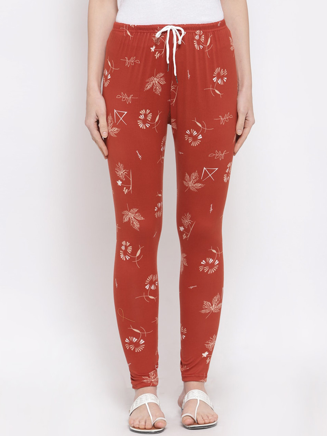 

Klotthe Women Red Printed Legging