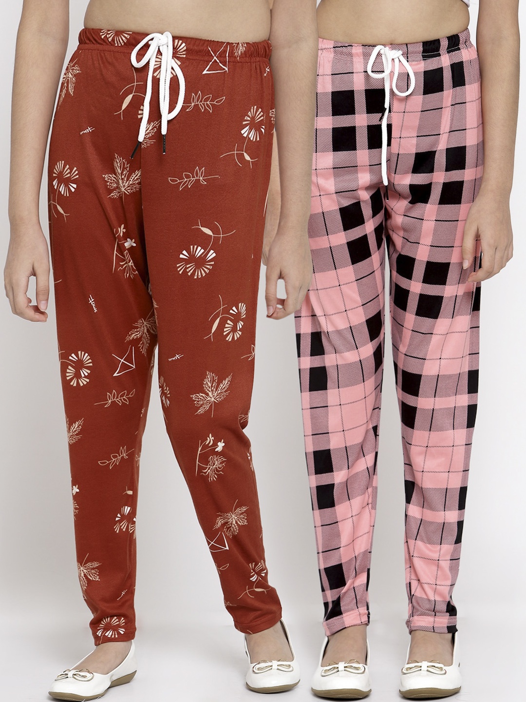

Klotthe Kids Girls Pack of 2 MultiColor Ankle Length Leggings, Multi