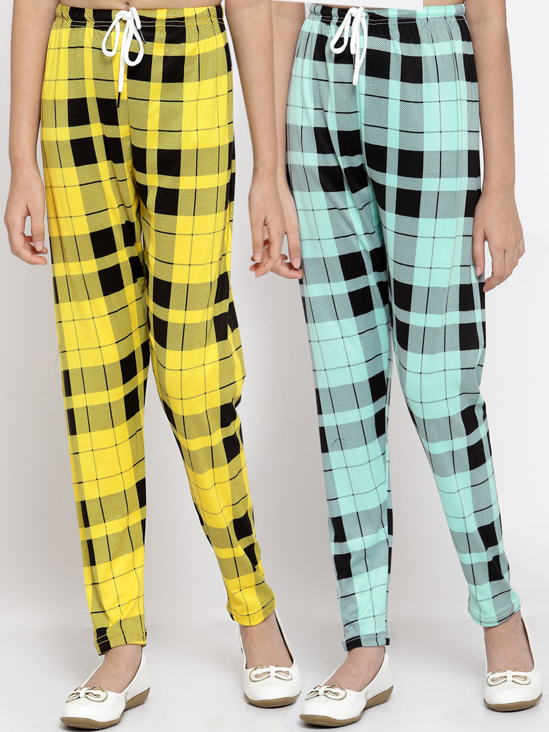 

Klotthe Kids Girls Pack of 2 Multicoloured Ankle Length Leggings, Multi