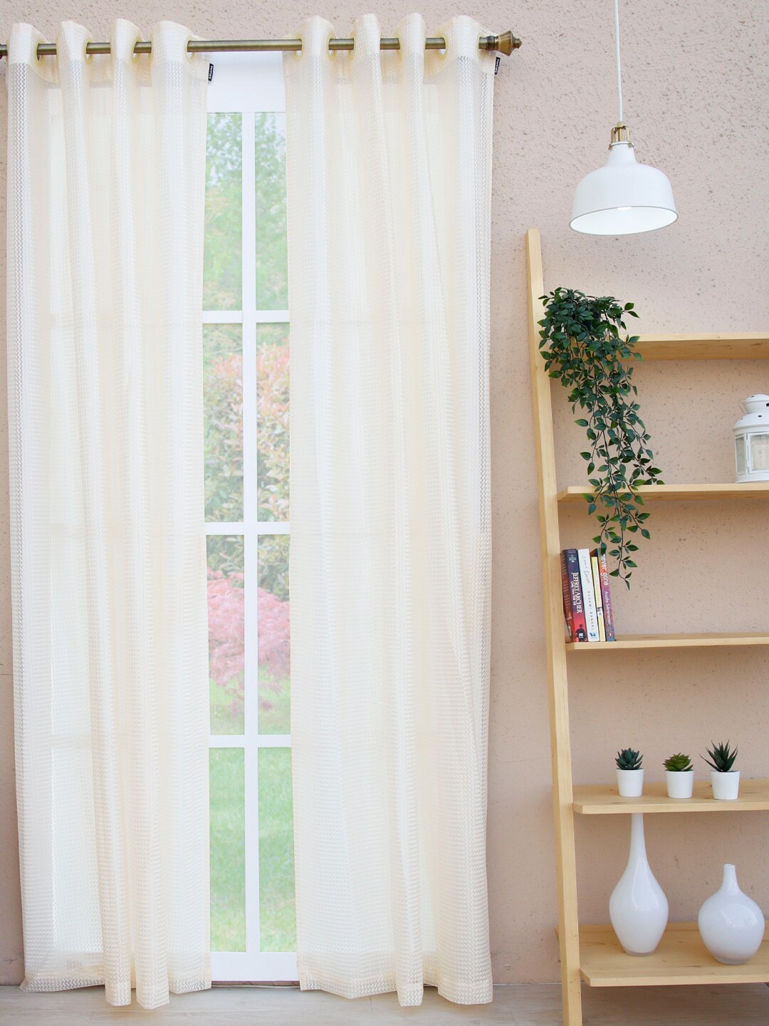 

Ariana White Set of 2 Sheer Long Door Curtain