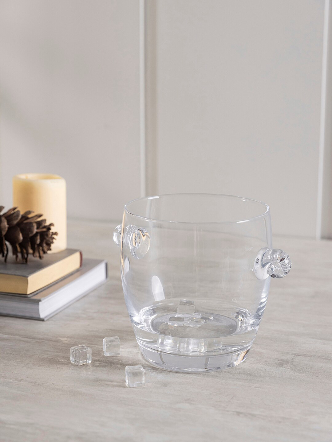 

Pure Home and Living Transparent Solid Glass Ice Bucket