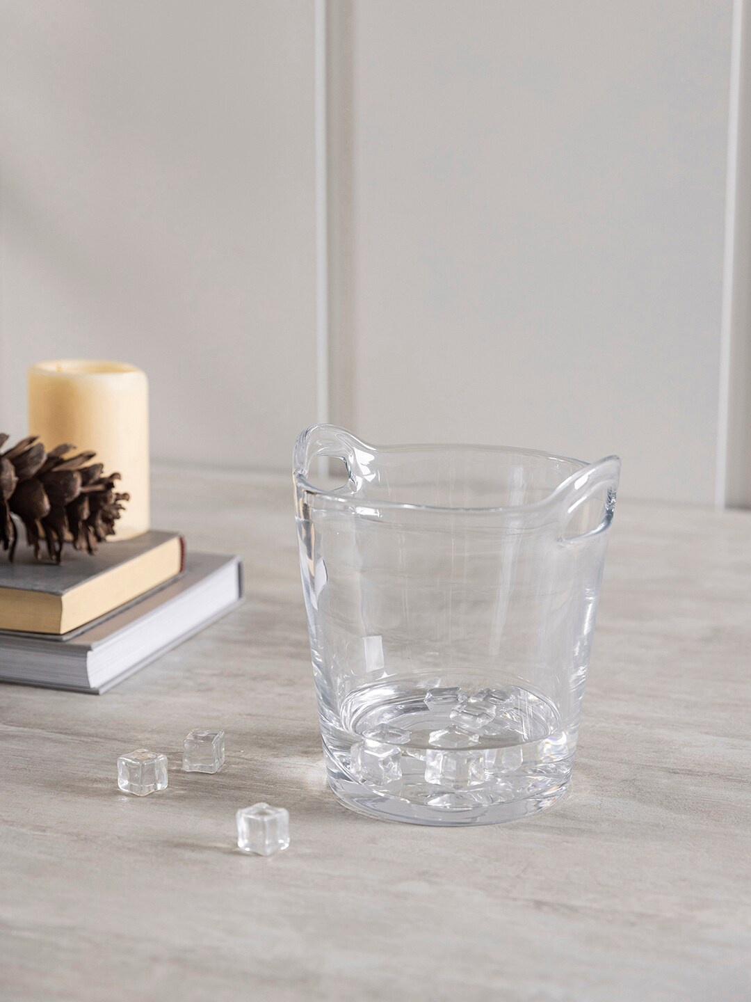 

Pure Home and Living Transparent Solid Glass Ice Bucket