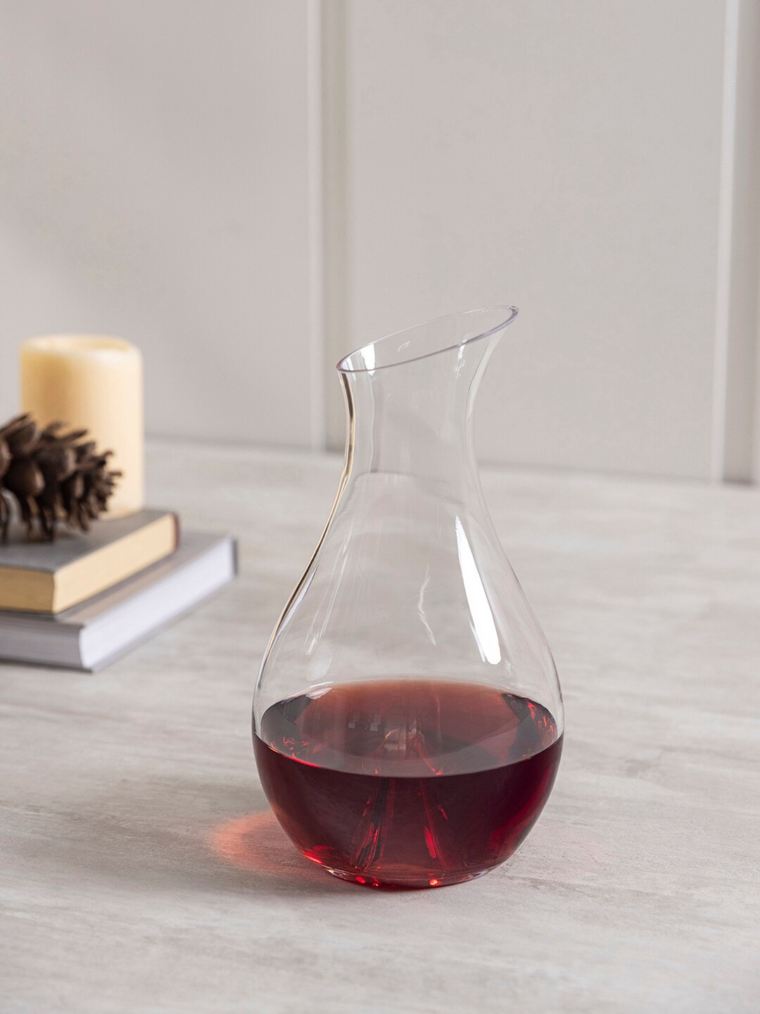 

Pure Home and Living Transparent Solid Glass Florence Wine Decanter