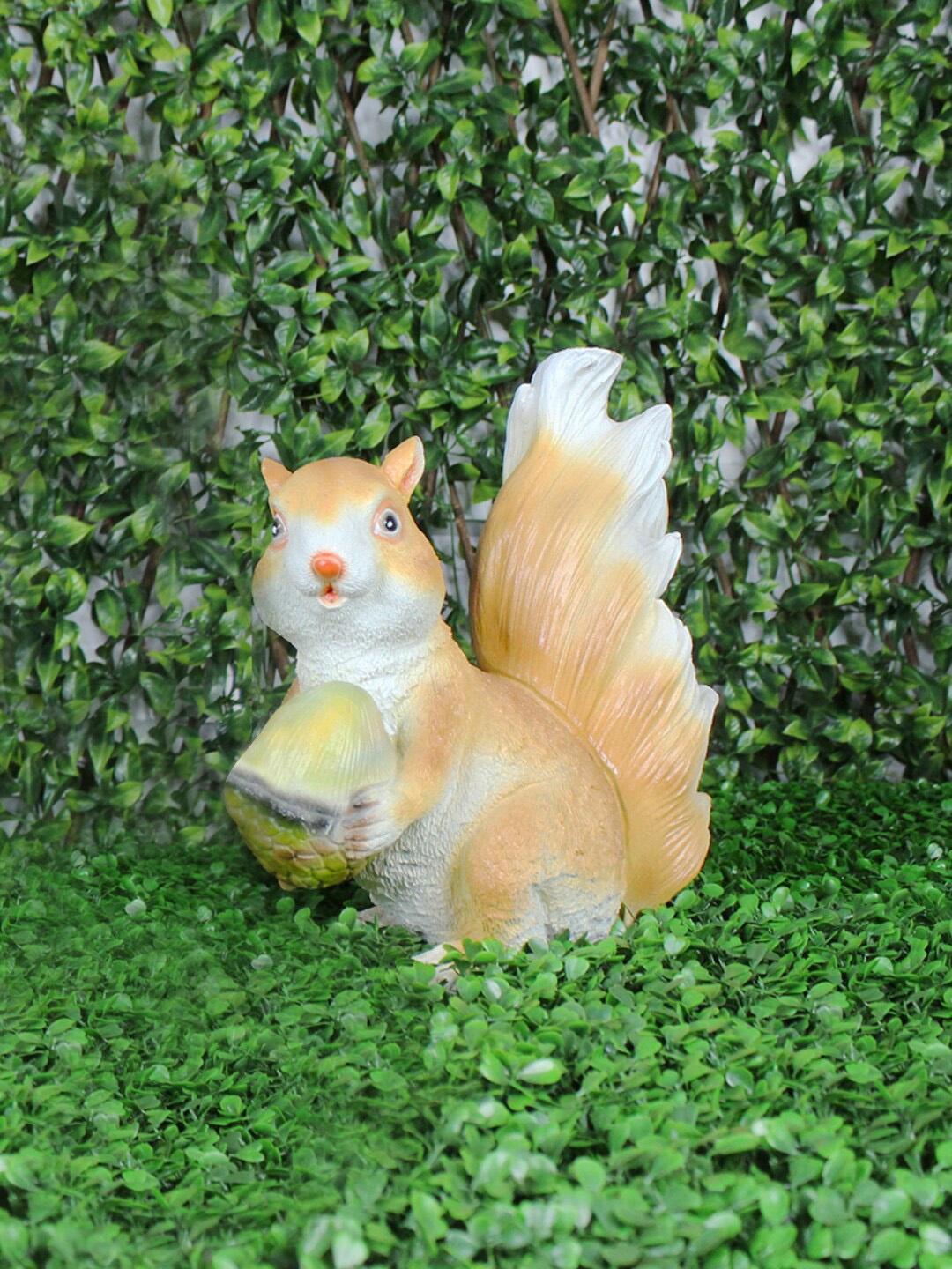 

Wonderland Brown & White Squirrel With Nut Resin Garden Accessory