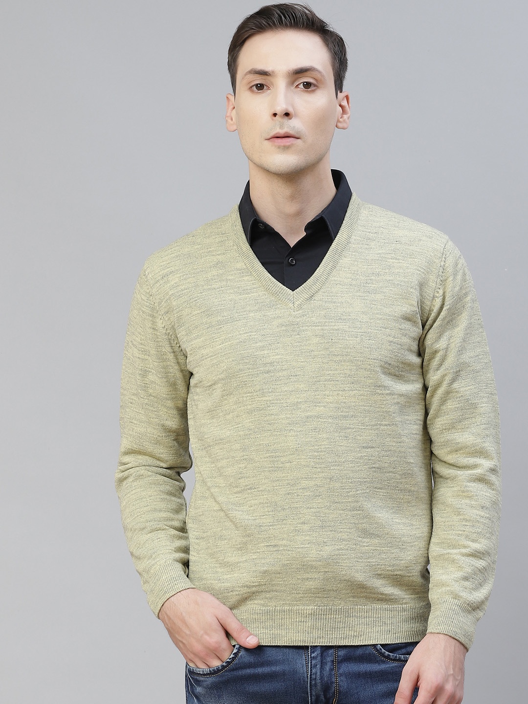 

Pierre Carlo Men Lime Green Pullover