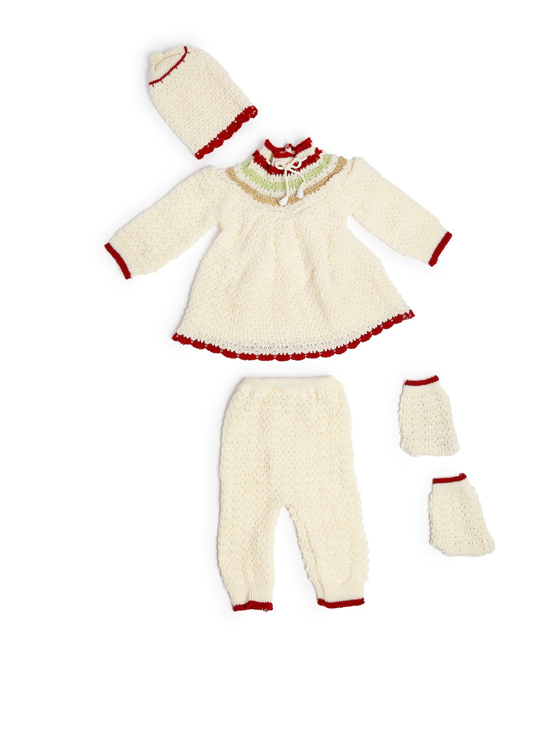 

Superminis Girls Off White & Red Top with Trousers