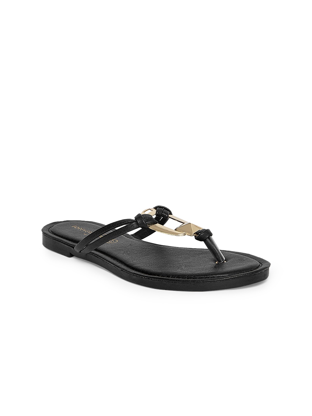 

Forever Glam by Pantaloons Women Solid Open Toe Flats, Black