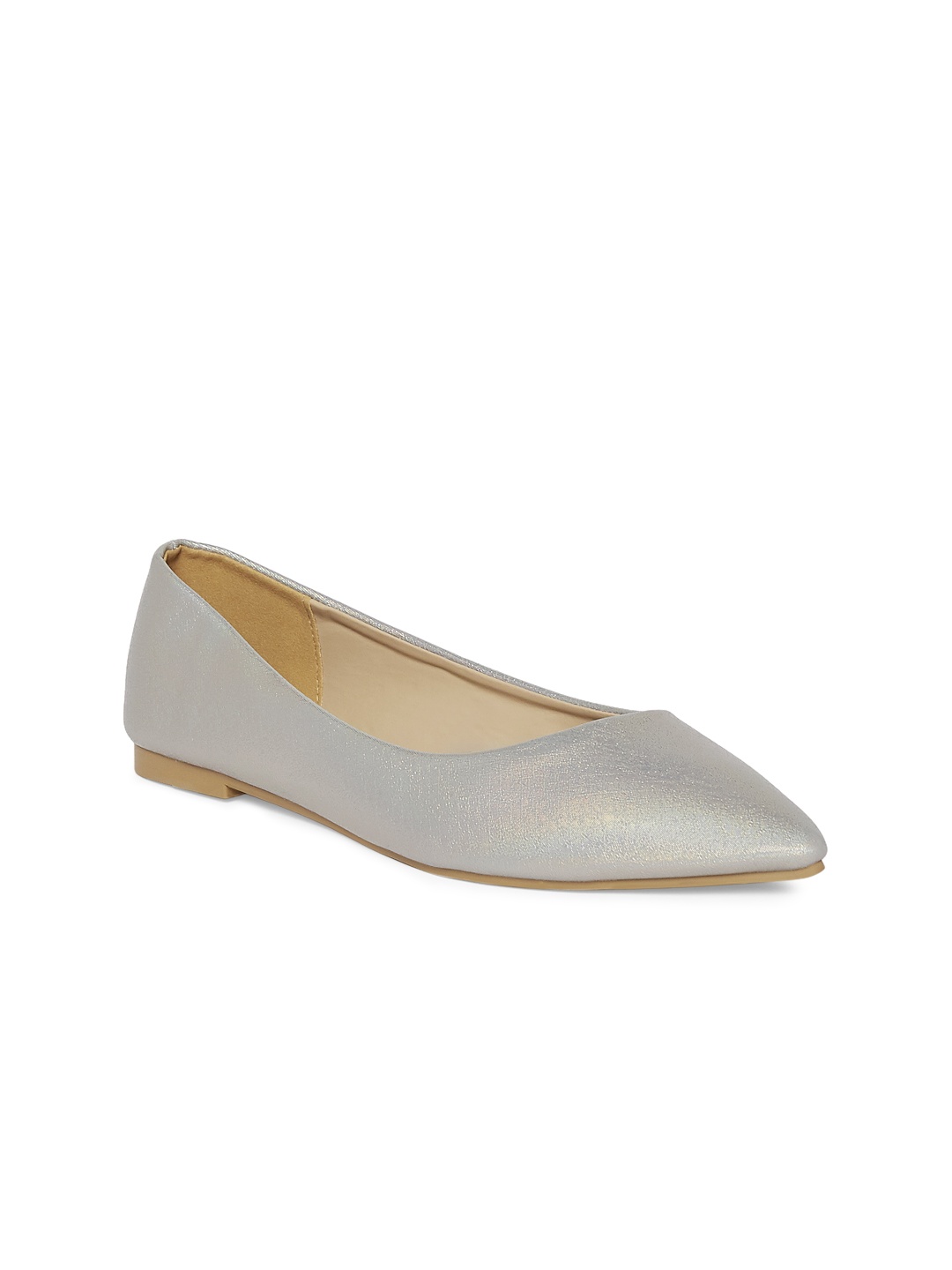 

Forever Glam by Pantaloons Women Pointed Toe Ballerinas, Silver