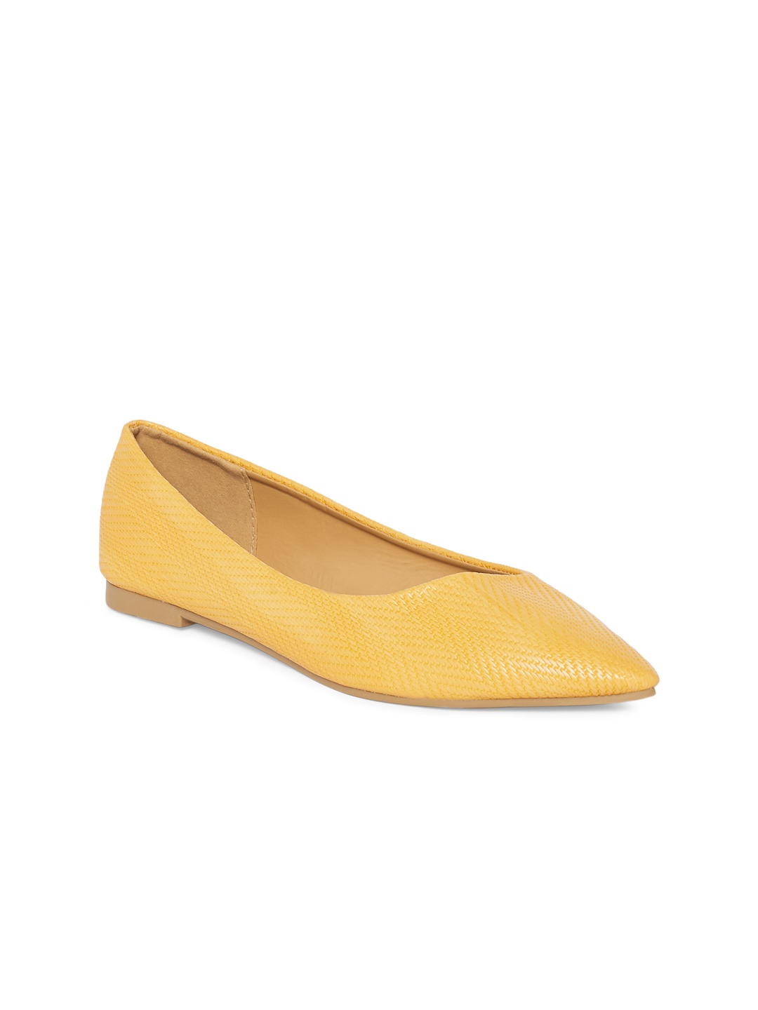 

Forever Glam by Pantaloons Women Pointed Toe Ballerinas, Mustard