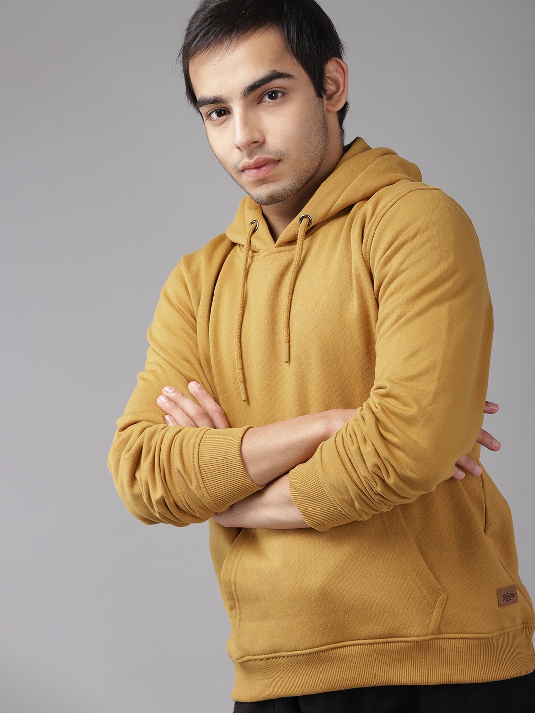 

UTH by Roadster Boys Mustard Yellow Hooded Sweatshirt