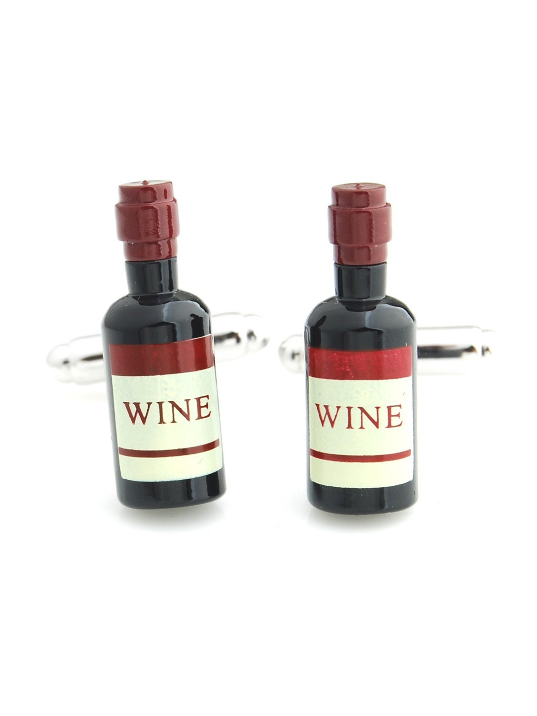 

PELUCHE Unisex Black Wine Bottle Cufflinks