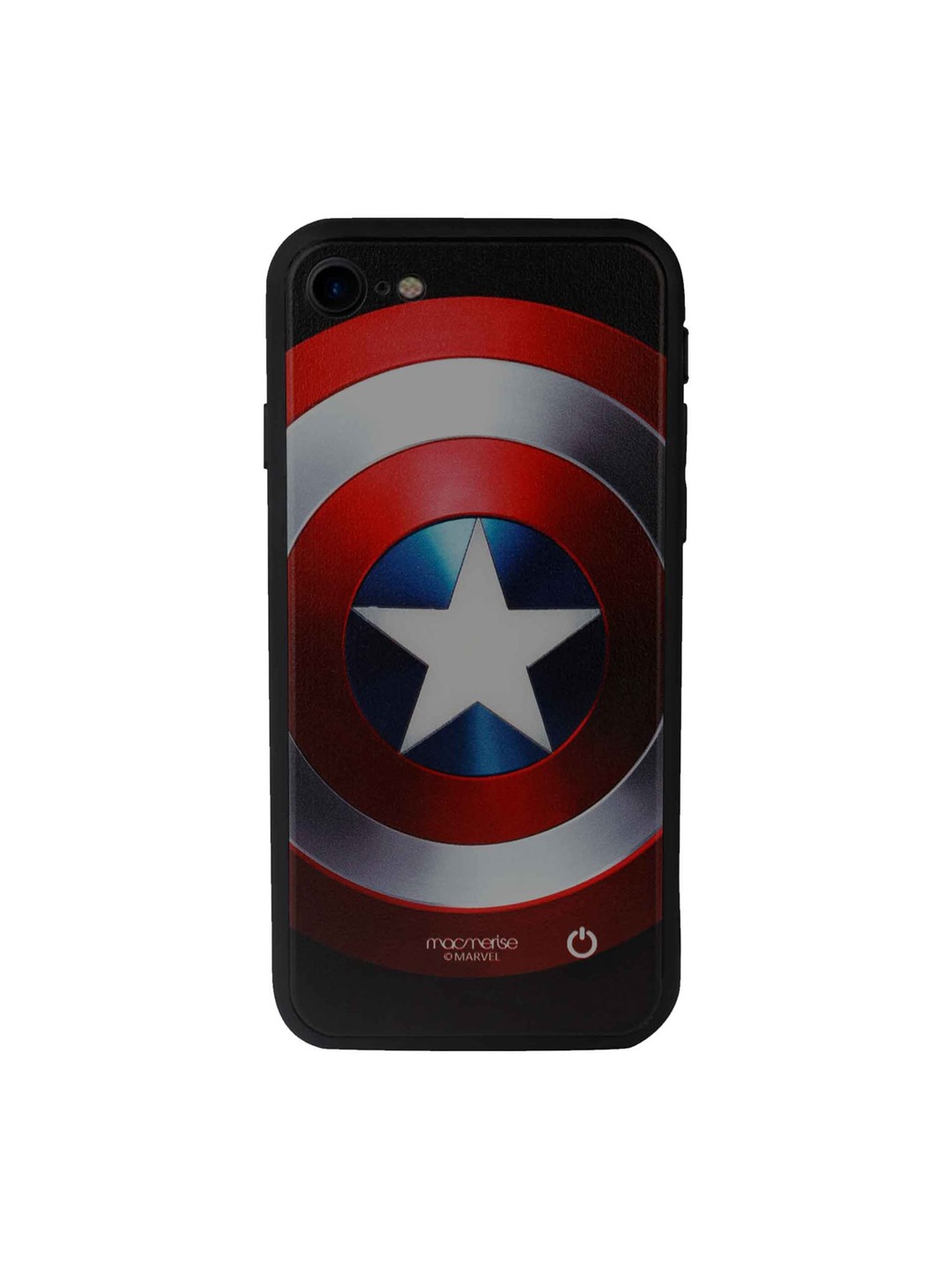 

macmerise Black & Red Classic Captains Shield Lumous Led iPhone SE Back Case