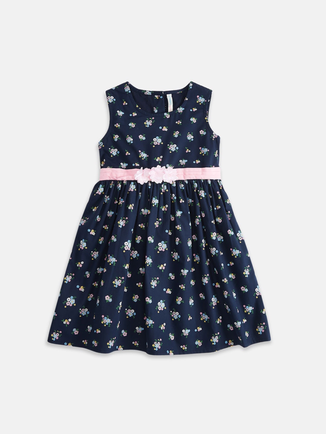 

Pantaloons Junior Navy Blue & White Floral Dress