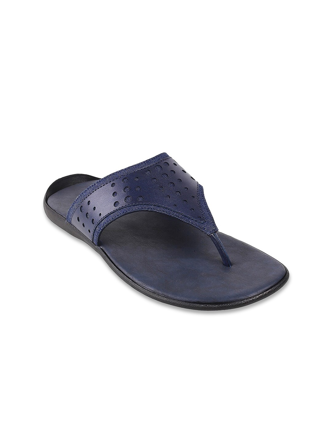 

Mochi Men Navy Blue Leather Comfort Sandals