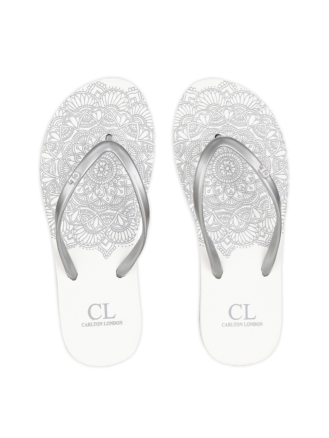 

Carlton London Women Grey Printed Thong Flip-Flops