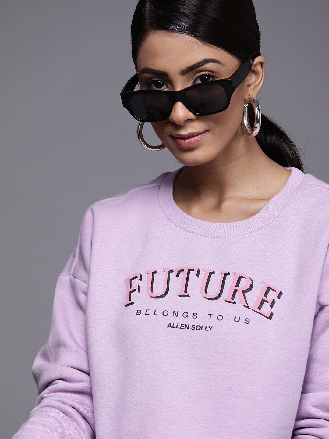 

Allen Solly Woman Women Lavender Printed Sweatshirt