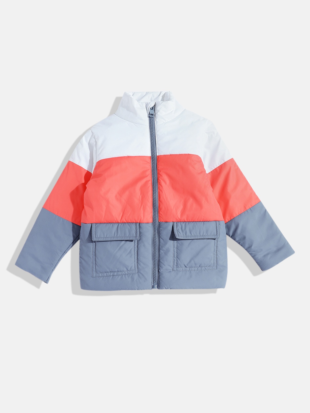 

HERE&NOW Boys Colourblocked Padded Jacket, White