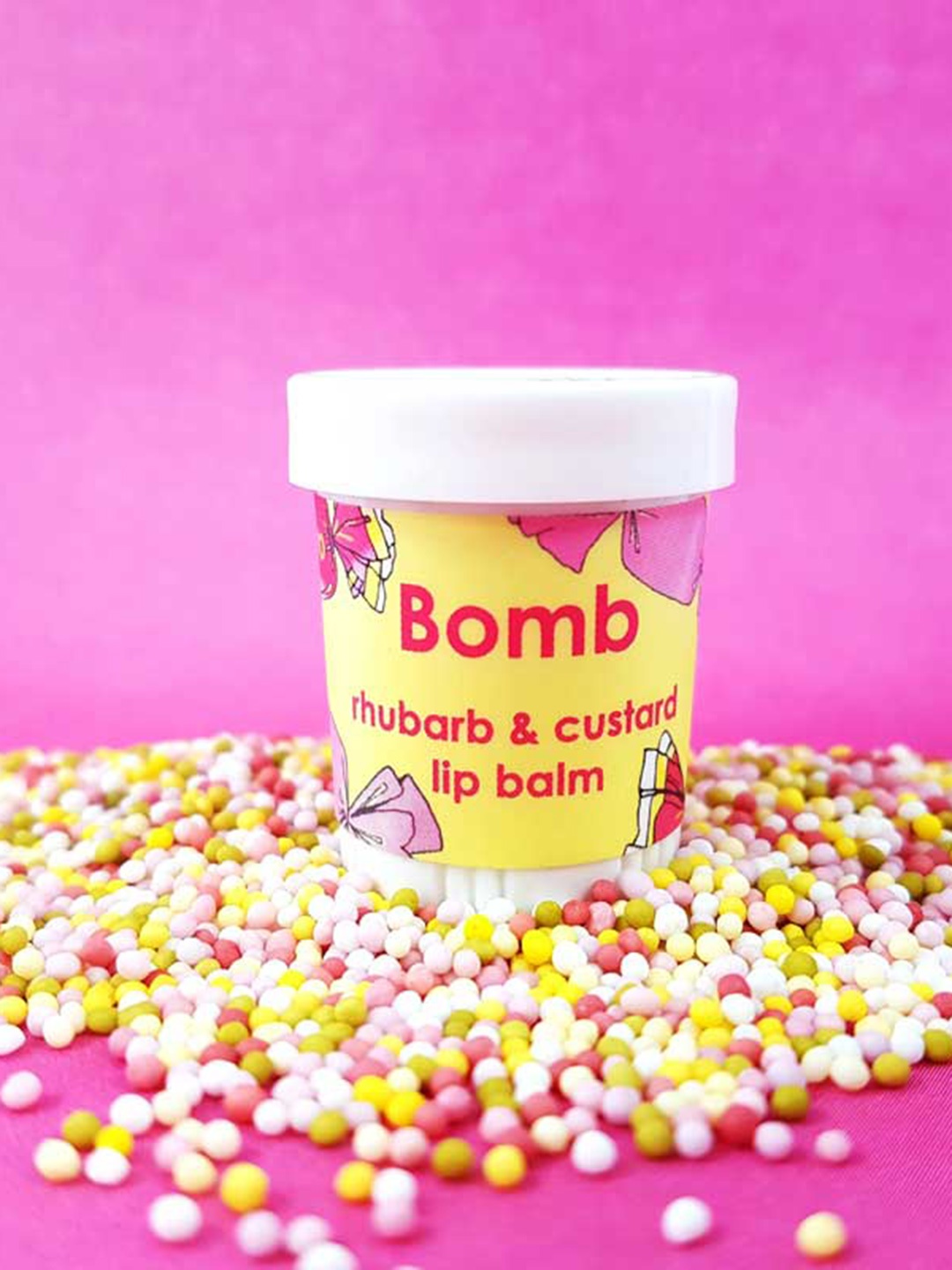 

Bomb Cosmetics Rhubarb & Custard Lip Balm - 4.5g, Yellow