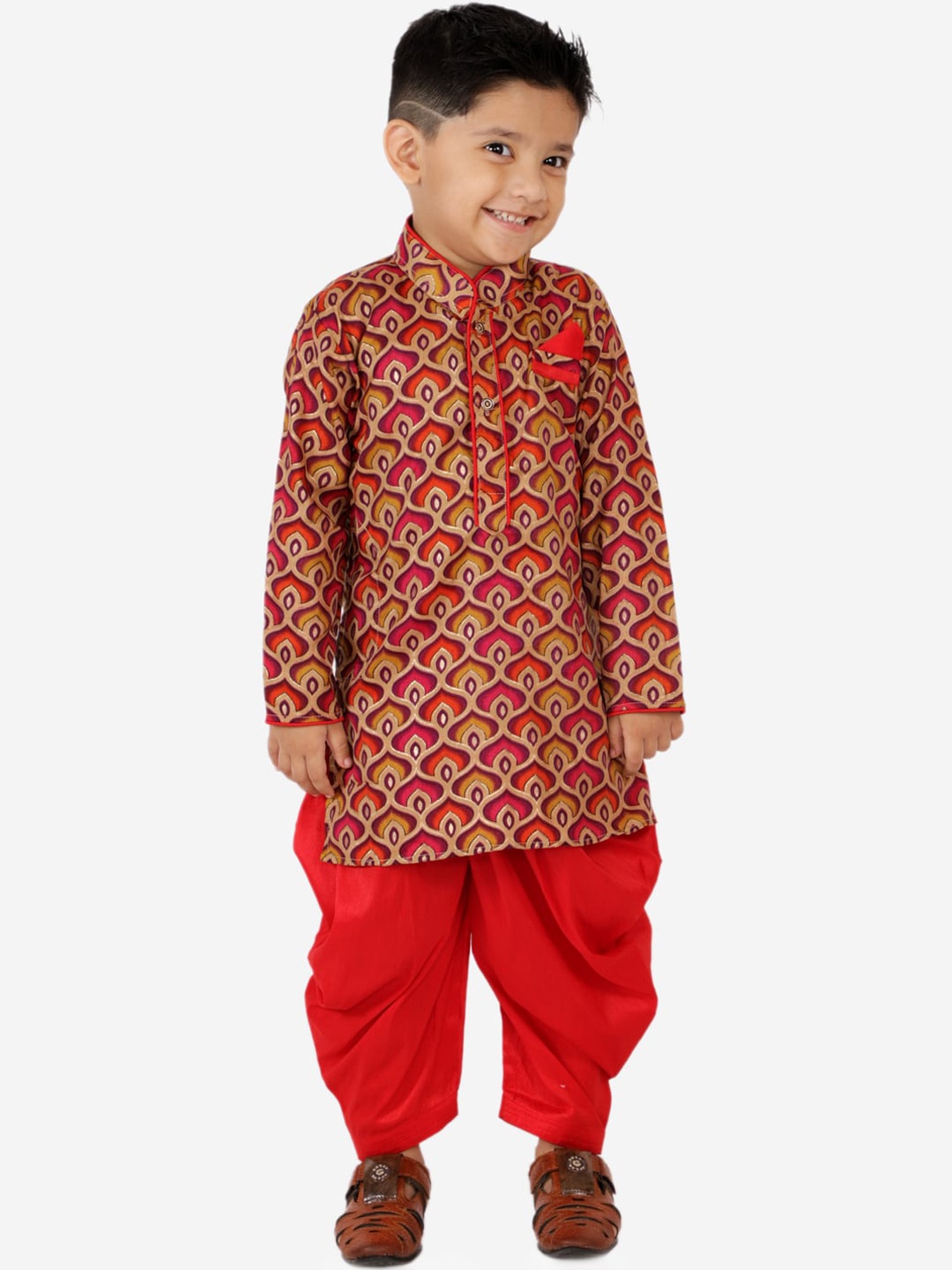 

KID1 Boys Multicoloured Printed Kurta with Dhoti Pants, Multi
