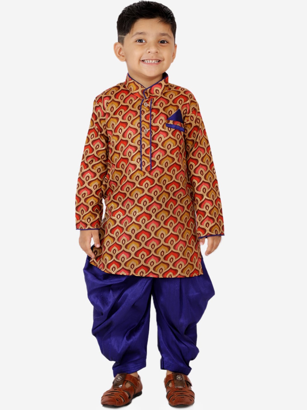 

KID1 Boys Multicoloured Printed Kurta with Dhoti Pants, Multi