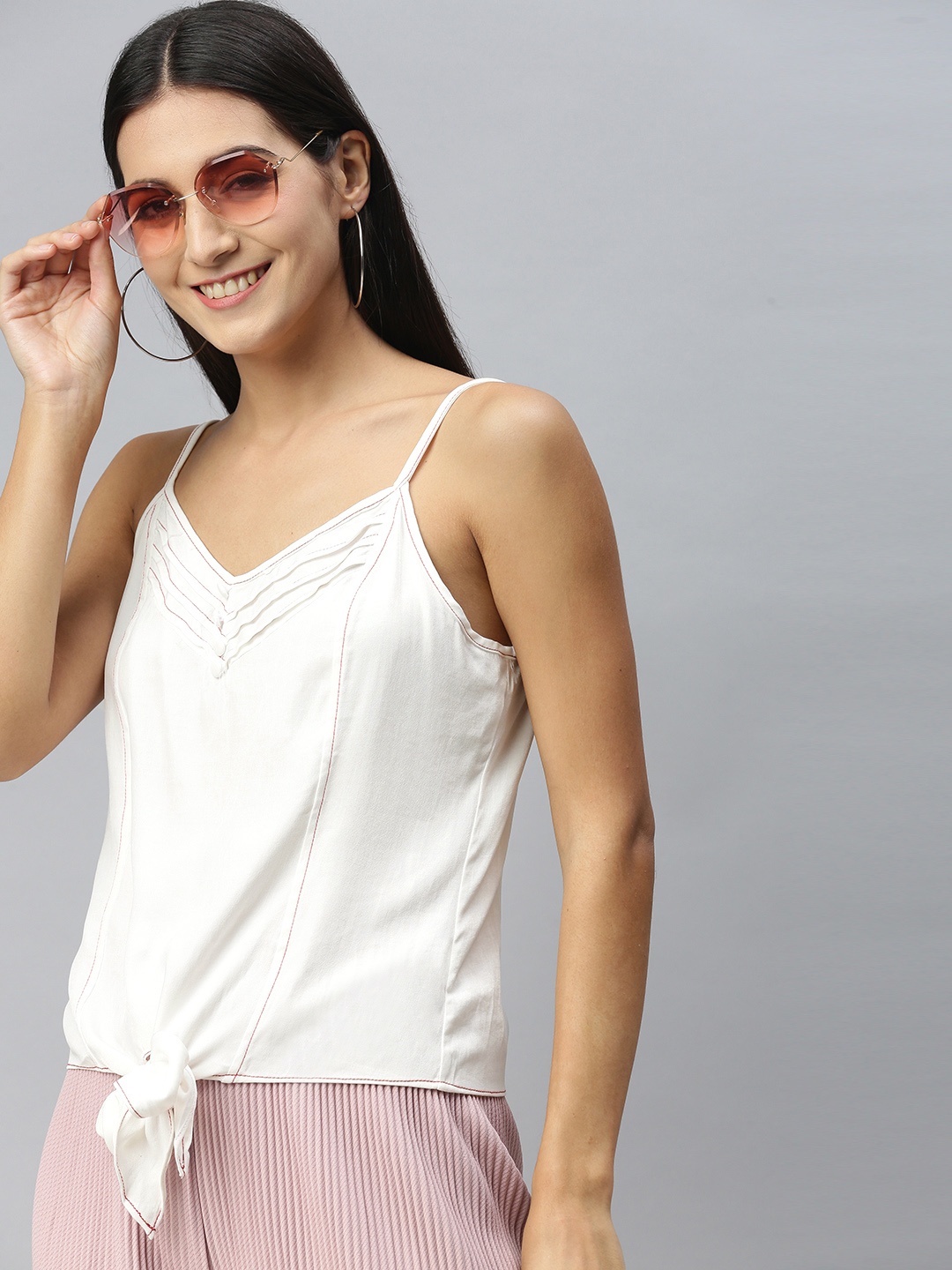 

London Rag White Tank Crop Top
